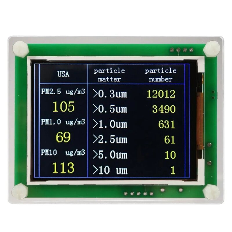 PM1.0 PM2.5 PM10 Detector Module Air Quality Dust Sensor Tester Detector Support Export Data Monitoring