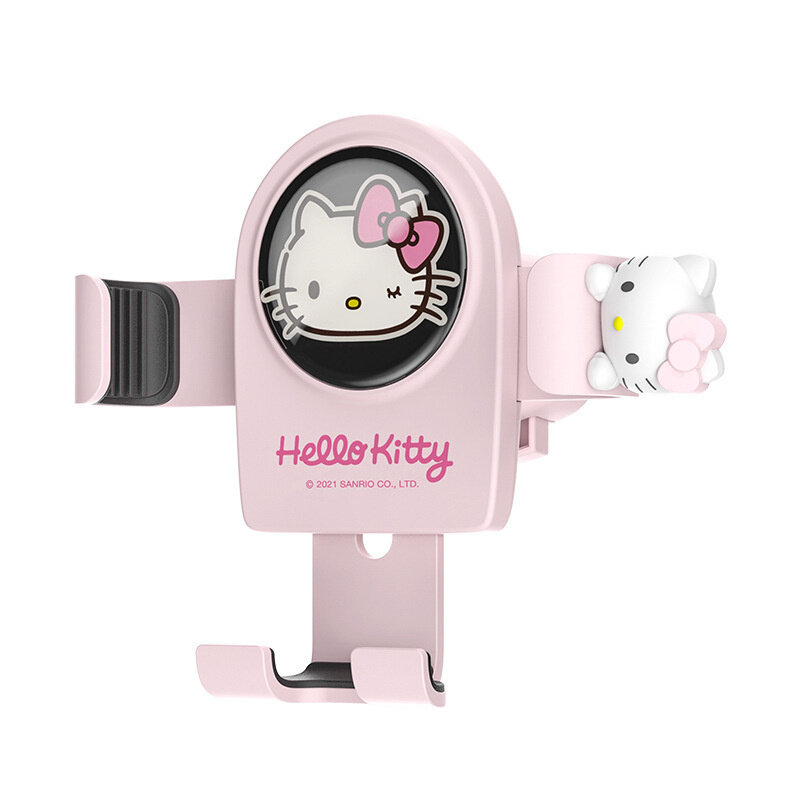 Kawaii อะนิเมะ Hello Kitty แรงโน้มถ่วงรถนำทางวงเล็บการ์ตูนโทรศัพท์มือถือสนับสนุน Air Outlet Universal สีชมพู Stabiliser ความร้อน