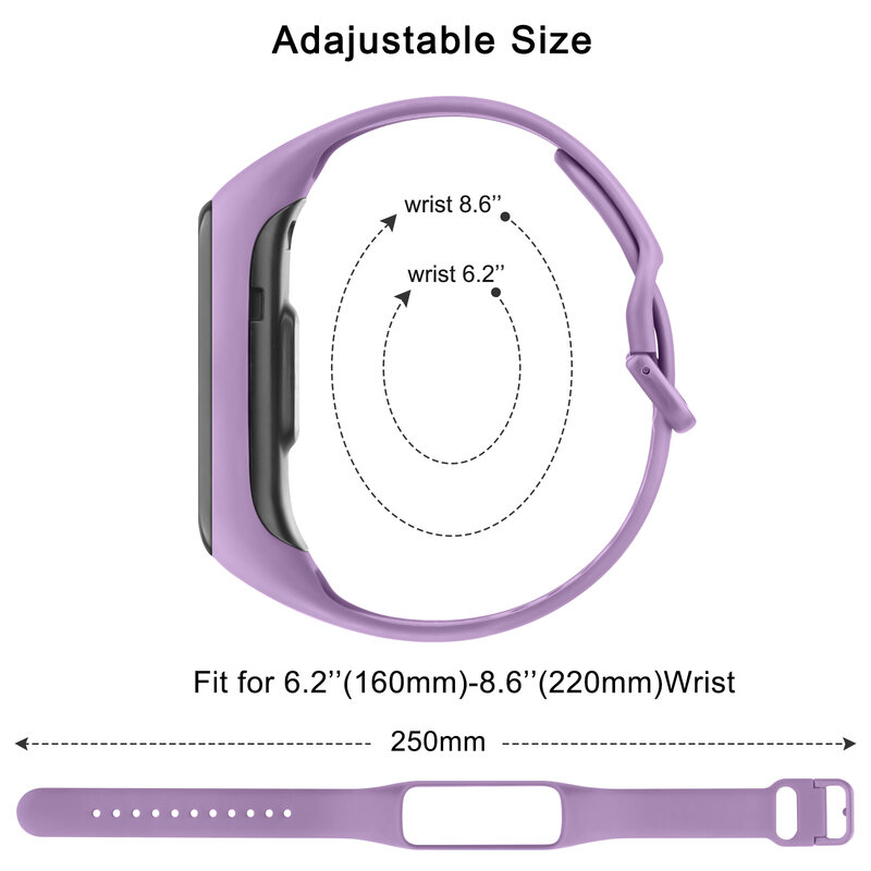 Gelang silikon lembut untuk Samsung Galaxy Fit 2, gelang pengganti untuk Samsung Galaxy Fit 2 Band gelang jam