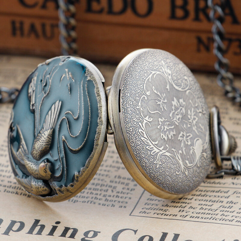 Collezione di orologi da tasca con ciondoli Vintage antichi collana con catena per orologi da tasca al quarzo Steampunk Casual reloj hombre