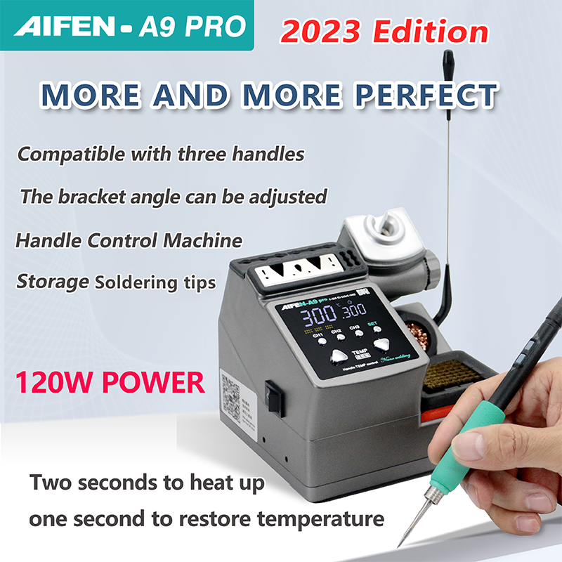 AIFEN A9PRO solder ujung besi, stasiun solder SUGON kompatibel kontrol pegangan 210/245/115 stasiun pengerjaan ulang las suhu