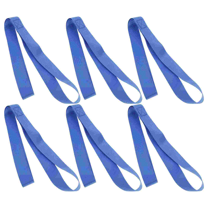 6pcs Bike Hanging Hooks Tie Down Loops Straps for Garden Equipment Vehicles Soft Loops