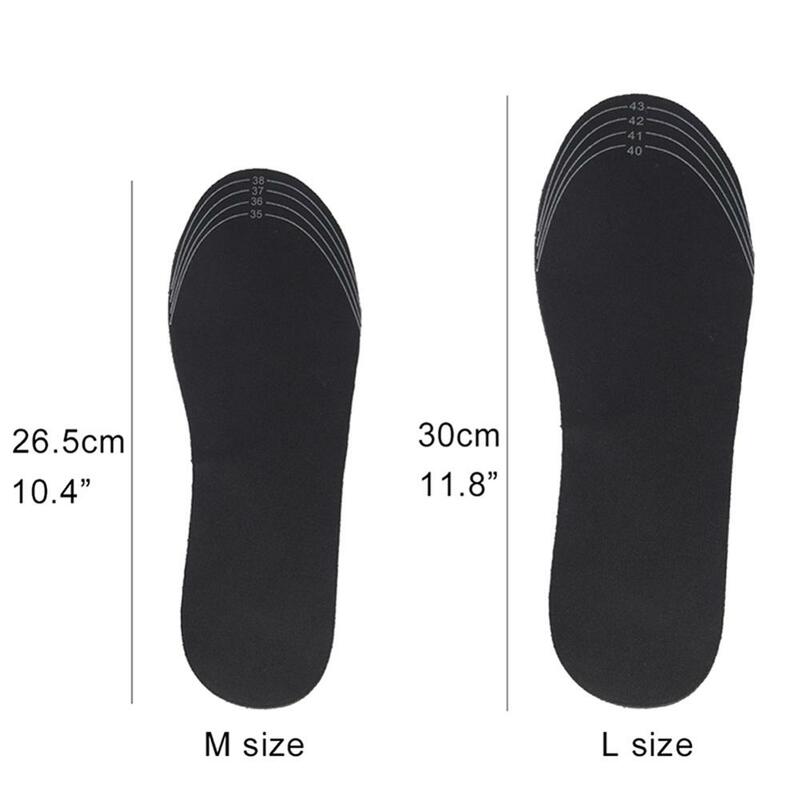 แผ่นรองในรองเท้าให้ความร้อนแบบ USB แผ่นรองให้ความอุ่นเท้าไฟฟ้าแผ่นรองถุงเท้าสำหรับกีฬากลางแจ้งในฤดูหนาวให้ความอบอุ่นในฤดูหนาว