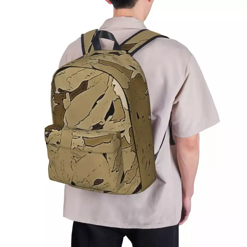Tas punggung wanita kamuflase dedaunan tropis tas punggung anak laki-laki perempuan tas buku tas sekolah tas punggung perjalanan portabilitas