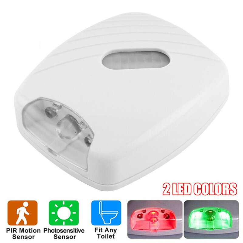 Motion Activated Toilet Night Light PIR Motion Sensor LED Night Light Bathroom Toilet Nightlight Add On Toilet Bowl Cover
