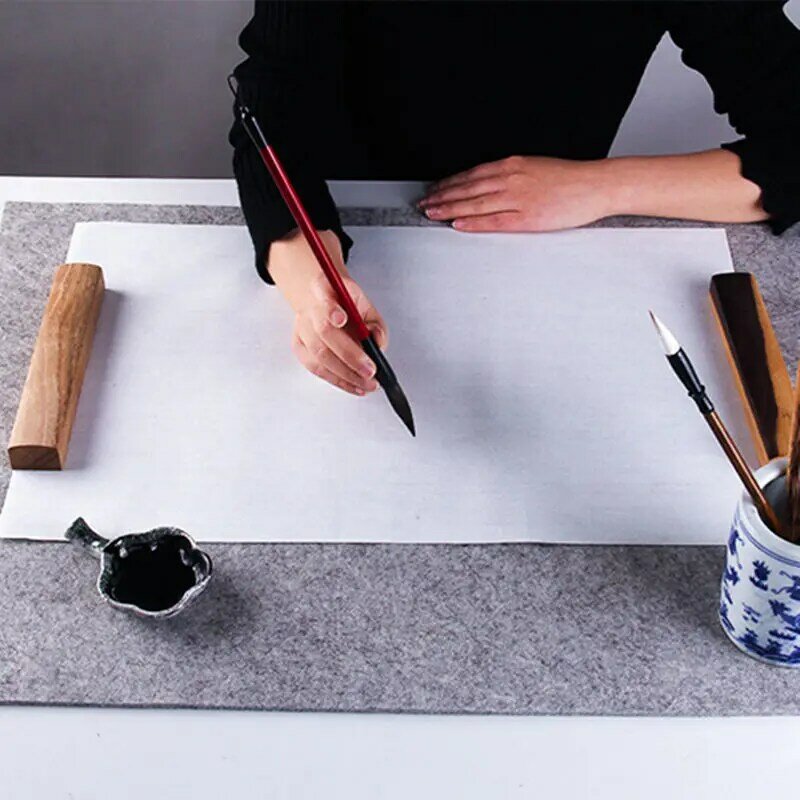 Zagęszczona kaligrafia i malowanie podkładka z filcu szczotka początkujący słowo papier ryżowy chiński zeszyt obrus