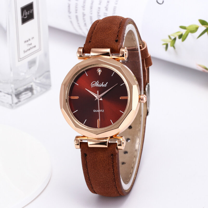 Watches OL diamond Women Girls Gift Watch Stainless Steel Wristwatch Fashion Newest Leather Quartz Analog
