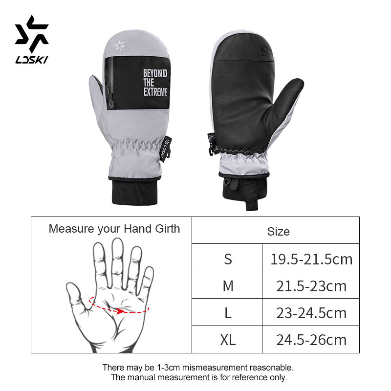 LDSKI Лыжные перчатки для женщин и мужчин, водонепроницаемые дышащие теплые флисовые перчатки для сенсорного экрана с карманом для сноубординга и занятий спортом на открытом воздухе