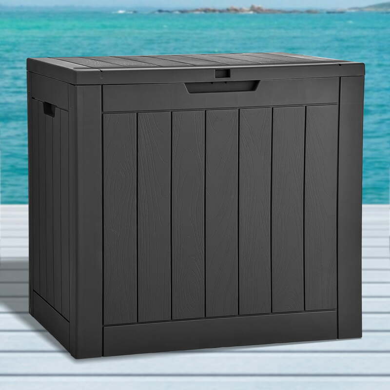 Dextrus 30 Gallon Outdoor Storage Chest, Ideal for Storing Patio Furnishings, Cushions, Garden Equipment, Durable Waterproof