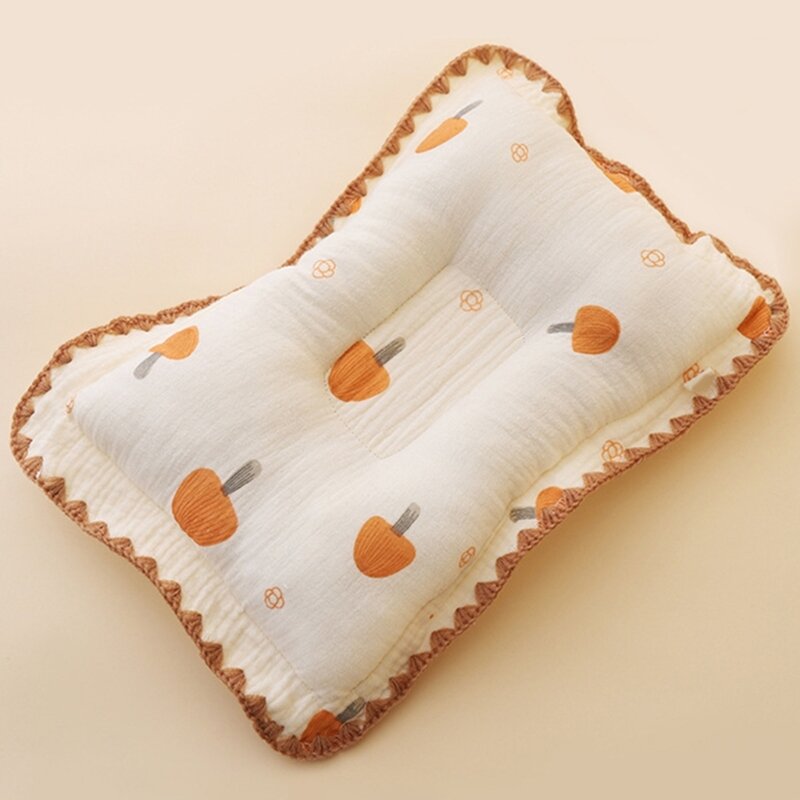 Travesseiro algodão 3-D para bebês, travesseiro algodão para meninos e meninas, travesseiro cabeça confortável para
