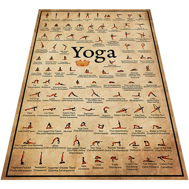 Vintage Vintage Decoratieve Schilderijen Yoga Poster Fitness Vintage Gelamineerd Workout Canvas Delicaat