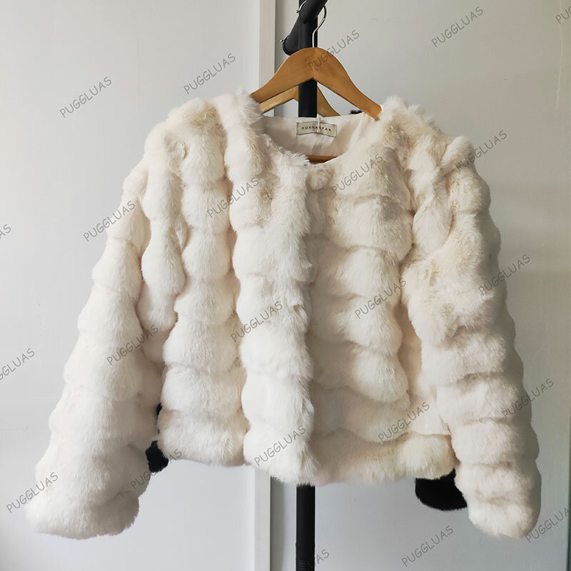 2023 moda zimowa płaszcz ze sztucznego futra kobiet koreańska moda ciepłe płaszcze z piór sweter krótki płaszcz damski eleganckie stroje nowe