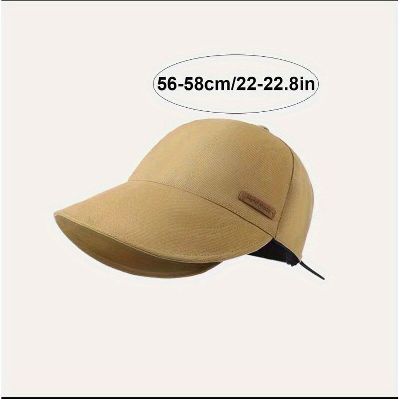 Solid Wide Brim Letter Sun Hats Women Men UV Protection Foldable Adjustable Outdoor Bucket Hat Visors Sunshade Fisherman Travel