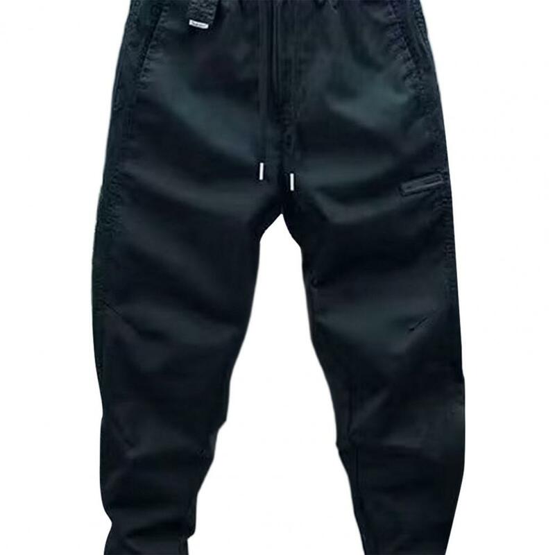 Pantalones bombachos de cintura elástica con cordón para hombre, transpirables con bolsillos, ajustados, para exteriores