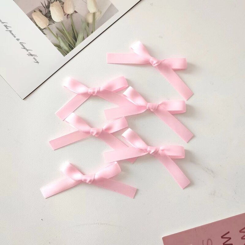 2 pezzi rosa piccolo fiocco accessori per capelli intrecciati da ragazza balletto dolce e piccante Mini BB Clip estate nuovi accessori per capelli personalizzati