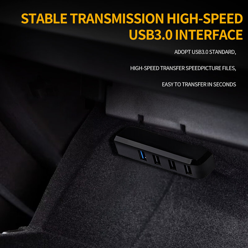 자동차 앰비언트 라이트 자동 OFF 모듈, 테슬라 글러브 박스, USB 확장 도크, 심포니 140cm 스트립, 모델 3 Y S X용, 30 초 60 초