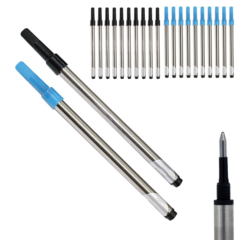 New 10pcs\set Jinhao Rollerball Pen Refills Blue Black Push Type 0.7mm office supplies for writing replacement accessories
