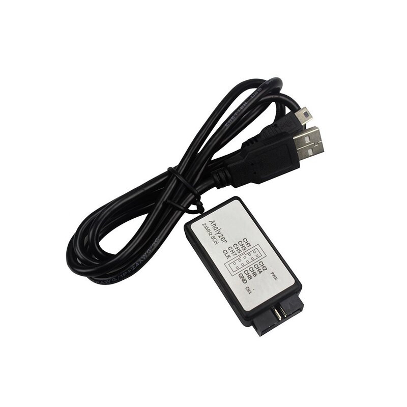 Test Hook Clip Logic Analyzer cartella di prova per ponticello cavo Dupont per USB Saleae 24M 8CH