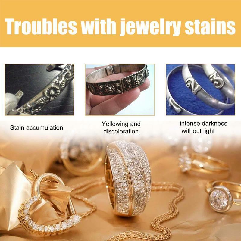 Pembersih perhiasan perak, kalung perhiasan perak, cincin semprot pemoles bersih, cairan cuci multifungsi pembersih perak