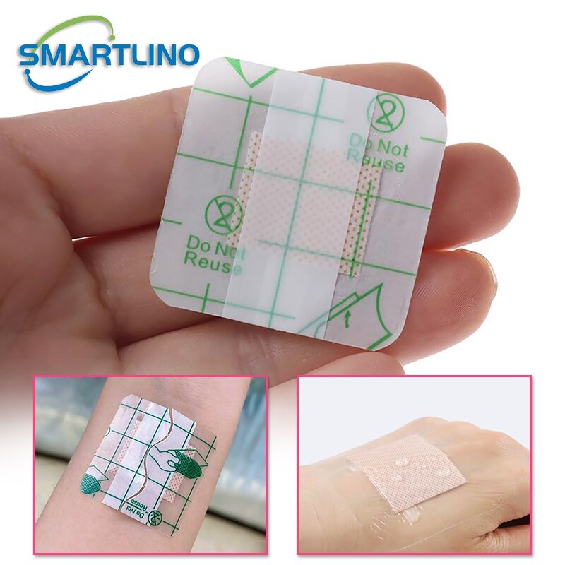 50Pcs Medische Transparante Pu Film Tape Pleister Waterdicht Wondverband Sticker Ehbo Bandage Emergency Kit
