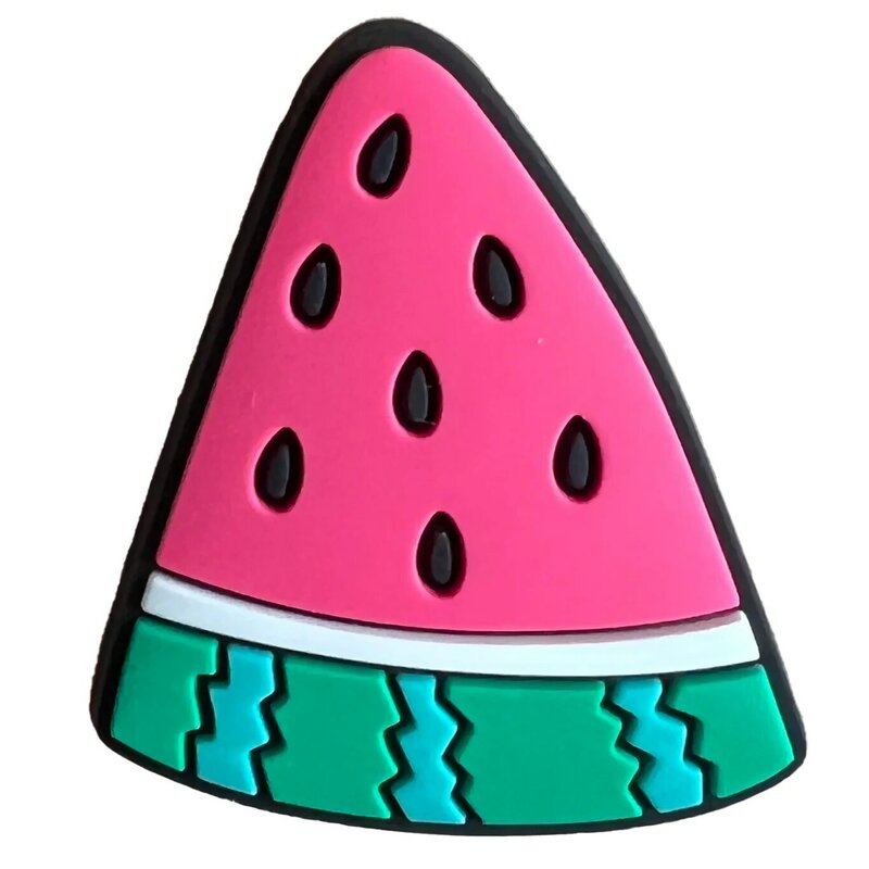 1Pcs Cute PVC Shoe Charms X-mas Gift Kids Shoes Accessories Girl Women Watermelon Pins Sandals Buckle Decoration