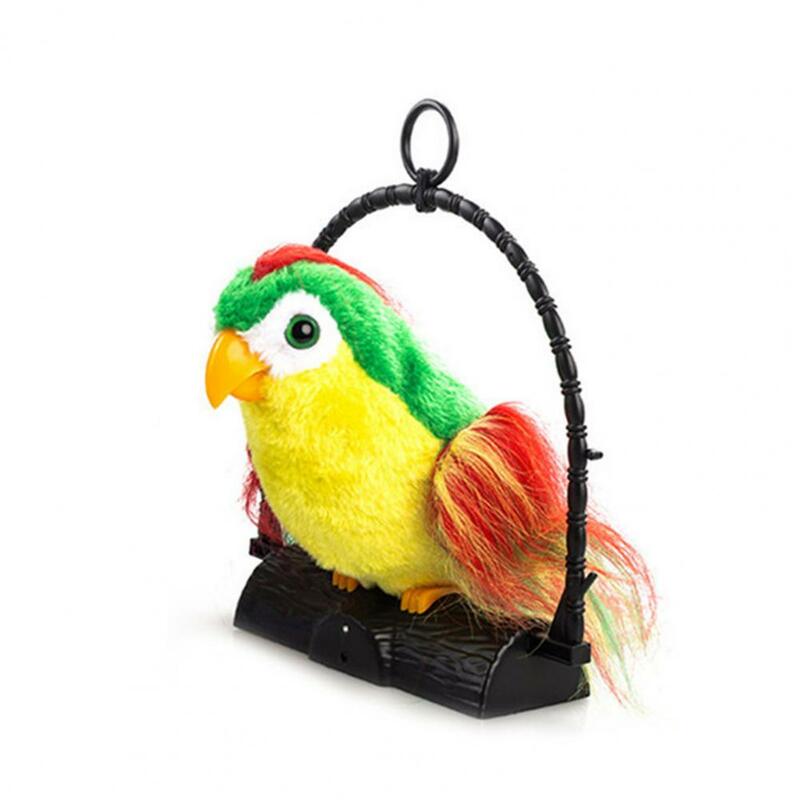 Squisito tocco confortevole realistico giocattolo elettrico parlando indietro pappagallo forniture per la casa pappagallo peluche peluche