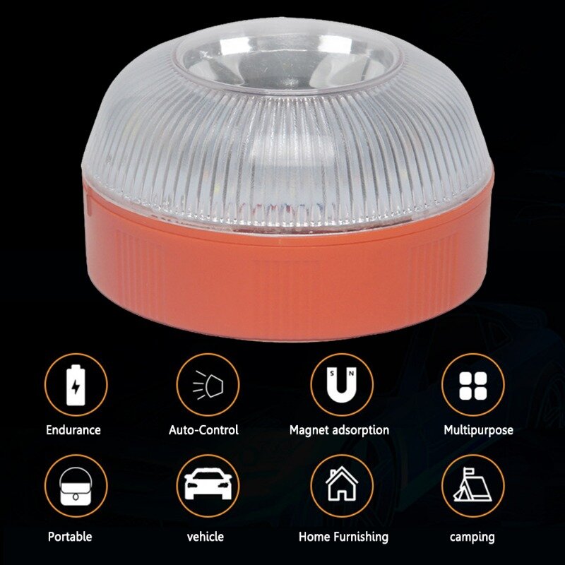 Luce di emergenza per auto a Led ricaricabile V16 luce stroboscopica a induzione magnetica omologata Dgt approvata per auto