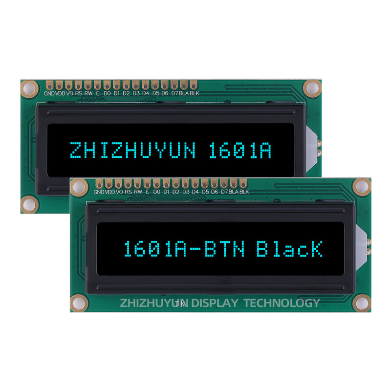 Módulo de pantalla LCD 1601A, controlador de fuente roja, película negra, BTN, SPLC780D, fabricantes al por mayor