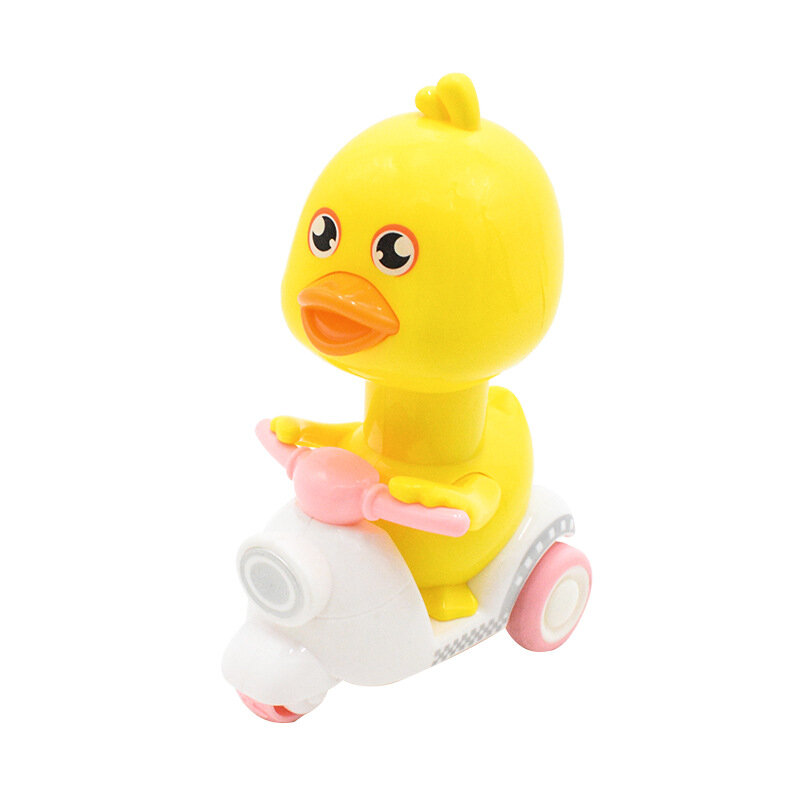1 szt. Śliczne zabawka w kształcie zwierzątka interaktywne zabawka samochód z bezwładnością, zabawki edukacyjne dla dzieci na prezent dla dzieci, modele kaczek, modele motocyklowe