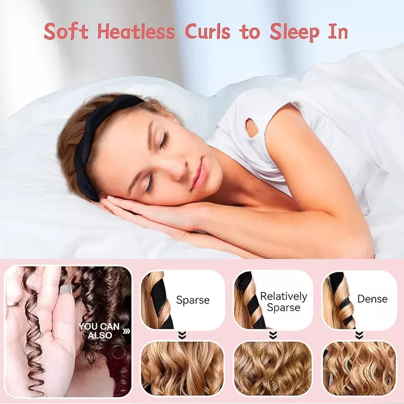 Heatless Curling Rod Headband, Soft Hair Curlers, Sem Calor, Rolos de Cabelo, Lazy Silk Curls, Sleeping Headband Gravatas, Hair Styling Tools