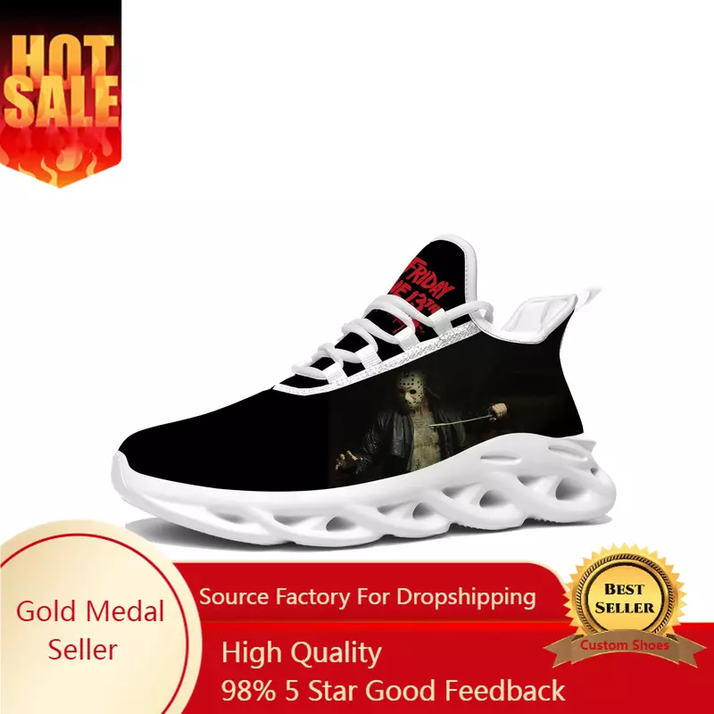J-Jason F-Friday the 13th  Flats Sneakers Mens Womens Sports Shoes High Quality Sneaker Lace Up Mesh Footwear custom made Shoe