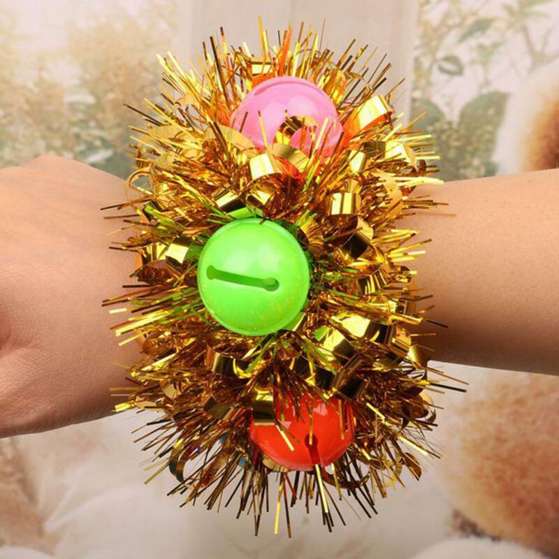 Kunststoff Charm Armband Handgelenk Blumen Armband bunte Kinder tanzen Handgelenk Blumen glocke mit Herz für Kinder für Leistung