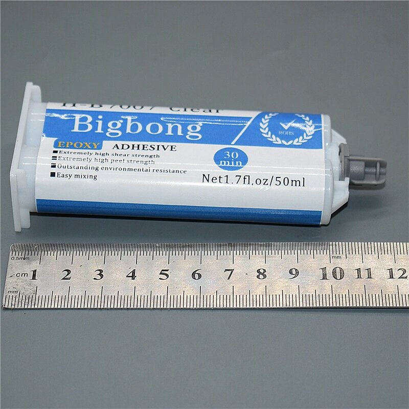 20pcs Epoxy Resin Adhesive Glue 50ml 1:1 Strong Structural Adhesives Transparent AB Glue for 50ml Caulking Gun 1:1 Glue Gun Tool
