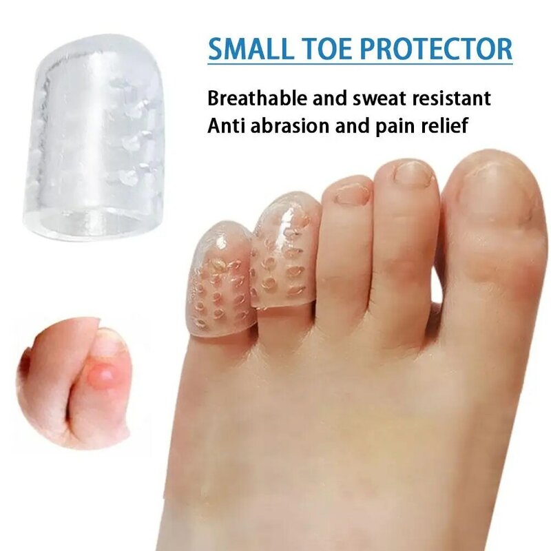 10/20/30/50pc Silicone Gel Little Toe Tubo Calos Blisters Corrector Pinkie Protector Gel Bunion Toe Proteção Dedo Gel Manga