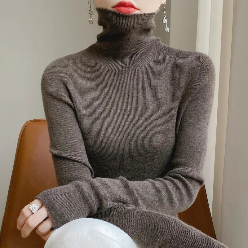 Maglioni da donna Pullover Basic Casual Fashion All-match elegante quotidiano manica lunga maglione lavorato a maglia abbigliamento primavera autunno