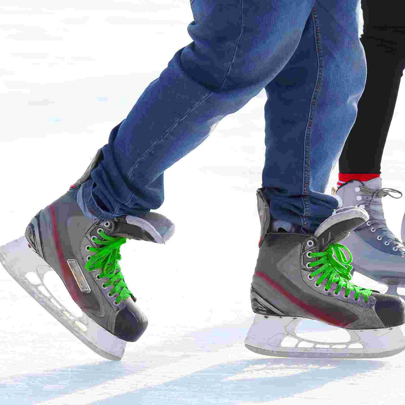 เชือกรองเท้าฮ็อกกี้1คู่ทนทานต่อการฉีกขาดเชือกรองเท้าโรลเลอร์สเกตเชือกรองเท้าสกี