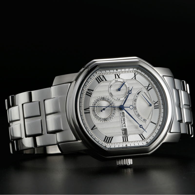 Mannen Mechanische Horloge Miyota 9110 Movt Automatische Horloge Luxe Merk Mannelijke Klok Sapphire Self Winding Heren Horloge Waterdicht