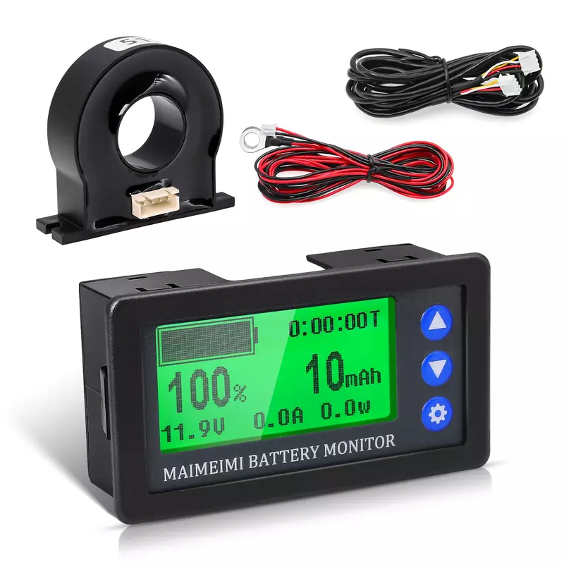 Lifepo4 Monitor batteria voltmetro digitale amperometro DC8-100V 100A - 400A Monitor batteria Hall Coulomb Tester AH misuratore di tensione