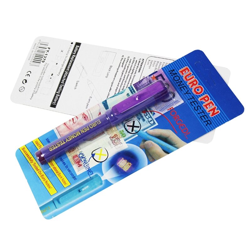Penna rilevatore banconote contraffatte con rilevamento della luce UV Controllo contrassegni falsi per negozio