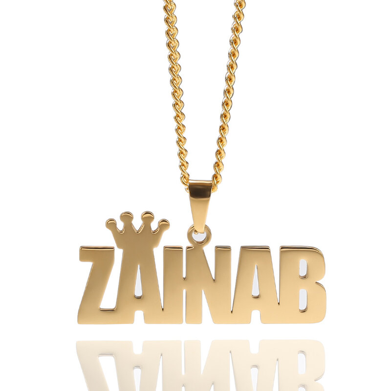 Uwin lettere personalizzate collana personalizzata nome collana in acciaio inossidabile gioielli moda Hiphop