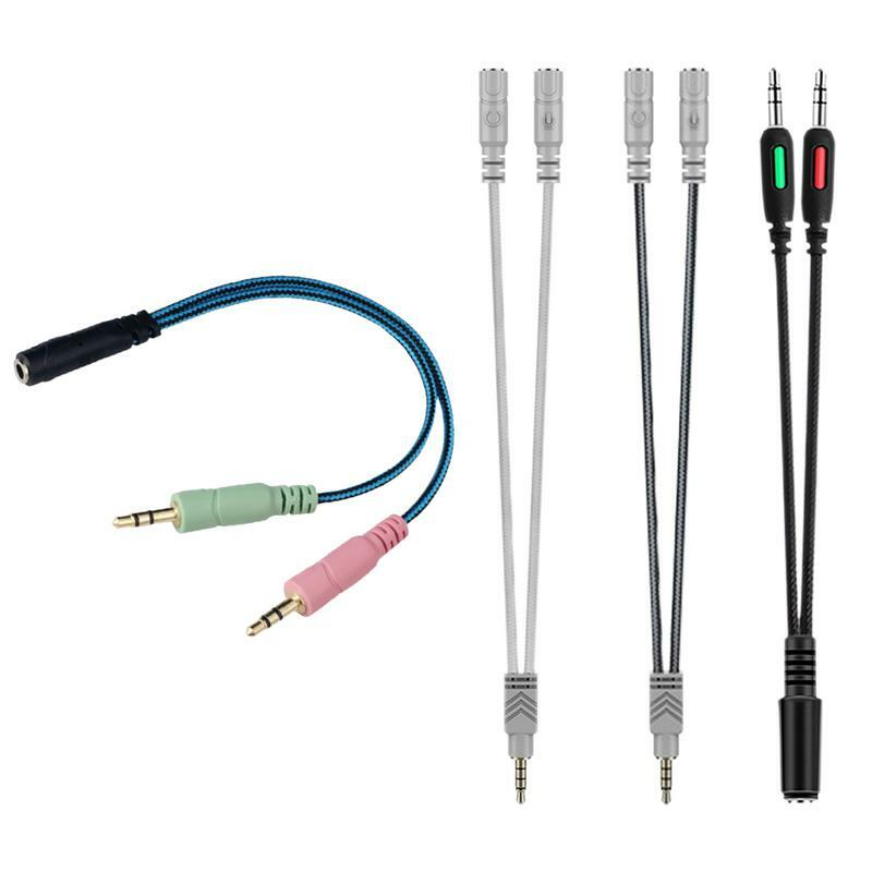 Cable de extensión de auriculares 2 en 1, 3,5mm, macho a hembra, Cable de Audio Y adaptador de enchufe estéreo, divisor para auriculares, ordenador