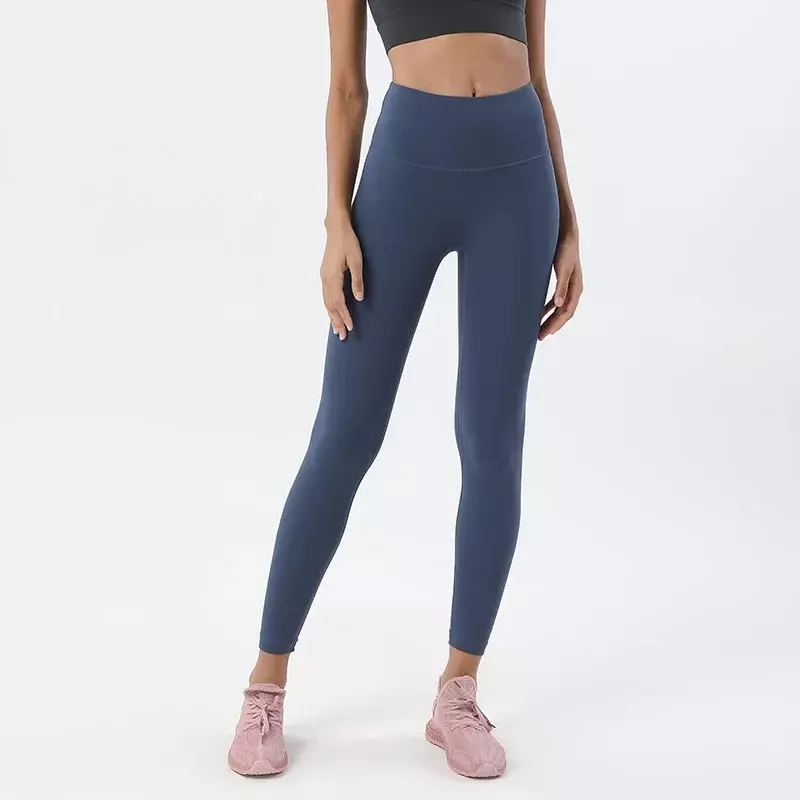 Pantalones de Yoga con lijado de doble cara de diamante para mujer, cintura alta, cadera de melocotón, pantalones deportivos para Fitness, Europa y Estados Unidos