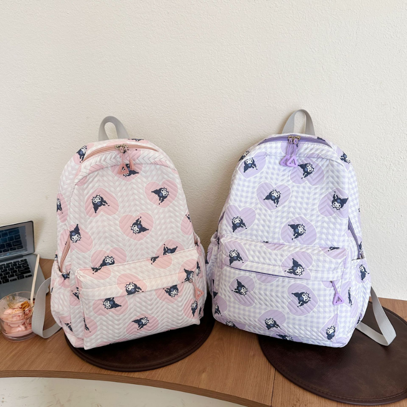Женский рюкзак Sanrio Coolomi с принтом, в стиле преппи, для отдыха, путешествий, компьютера