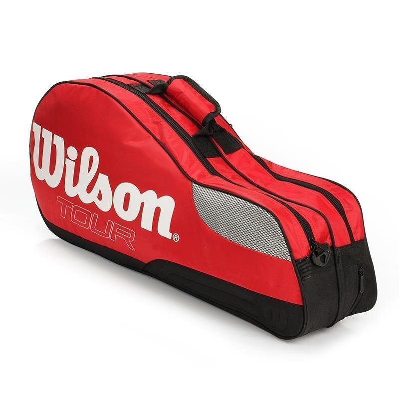 Wilson große Kapazität im Freien wasserdichte Badminton Tennis schläger Tasche Golf tasche setzen Turnschuhe Sporta us rüstung Schulter Sporttasche