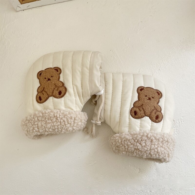 Детские перчатки для самоката для активного отдыха, варежки с мультяшным медведем