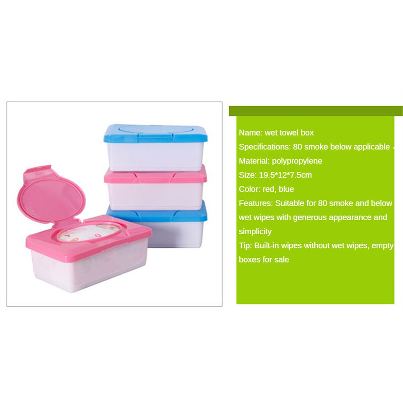 Wet Tissue Paper Case Baby Wipes Napkin Storage Box Tissue Holder Container Plastic Napkin Storage Home Accessories