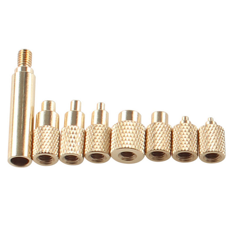 8pcs Hot Melt Insert Nut Insertion Kit For M2-M8 Standard 936 Soldering Iron Tips Brass Melt Insert Nut Insertion Tools Parts