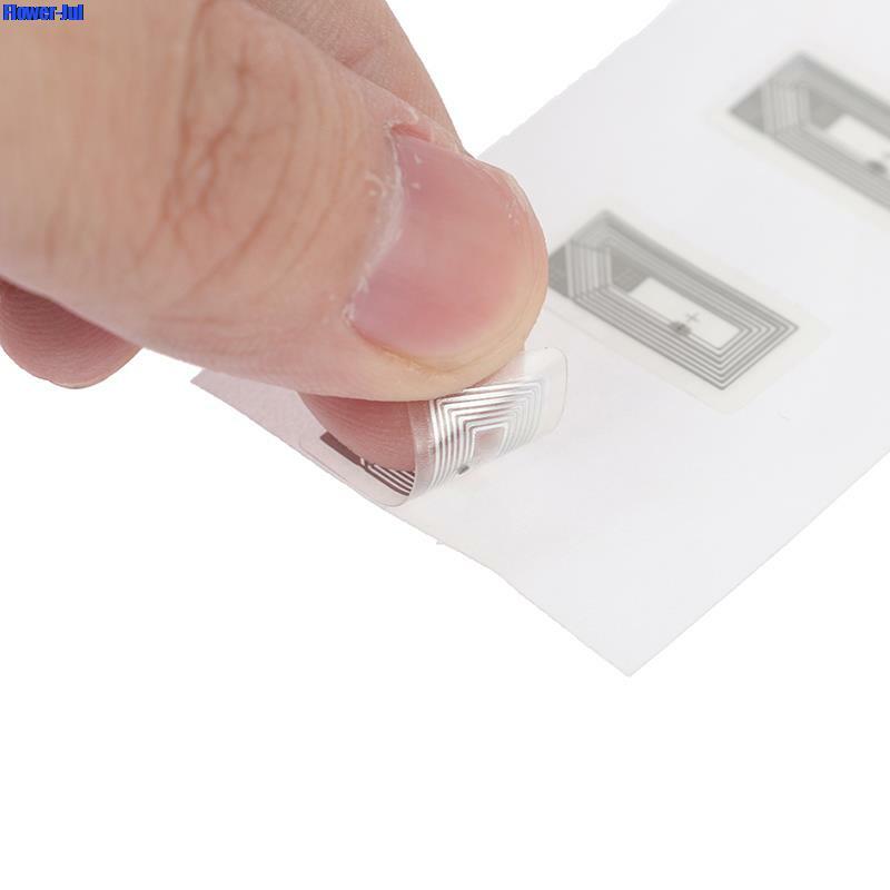 Etiqueta Adhesiva Ntag213, Chip NFC, incrustación húmeda, 2x1cm, 13,56 MHz, RFID, 10 Uds.