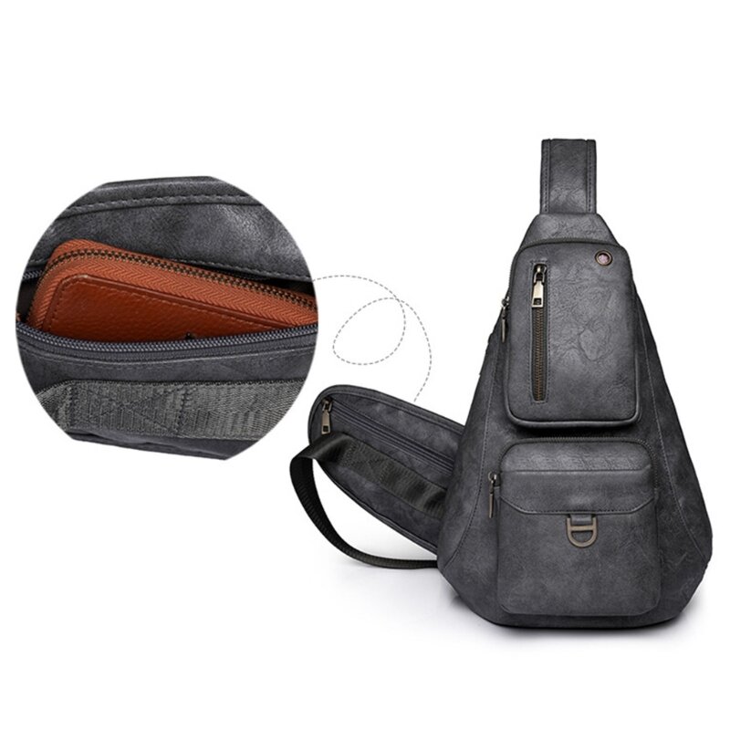 Женская сумка-слинг, рюкзак, сумка через плечо, большой нагрудный карман, сумка через плечо