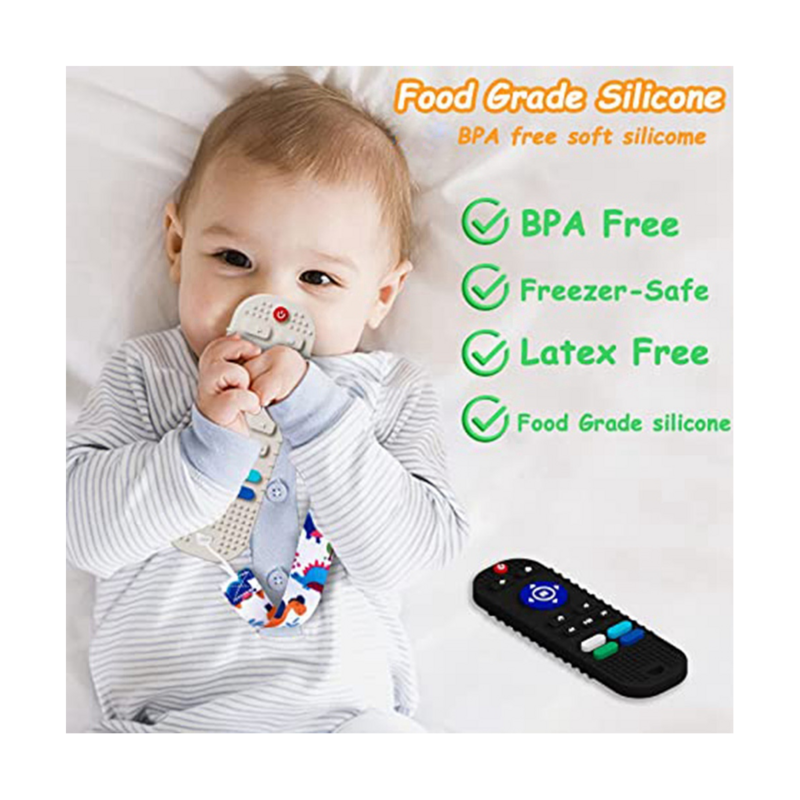 Soft Silicone dentição brinquedos para crianças, brinquedos de dentição para bebês, mordedor molar, brinquedos para mastigar, 6-12 meses, 2 pcs